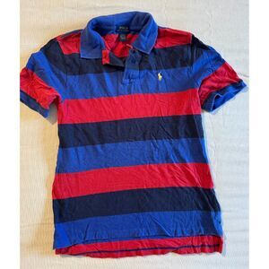 Boys Polo Ralph Lauren Striped Short Sleeve Rugby Large 14 16